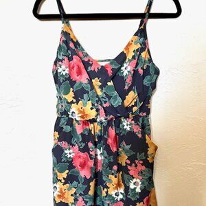 Navy & Floral Summer Dress